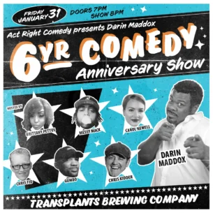 Event poster for comedy