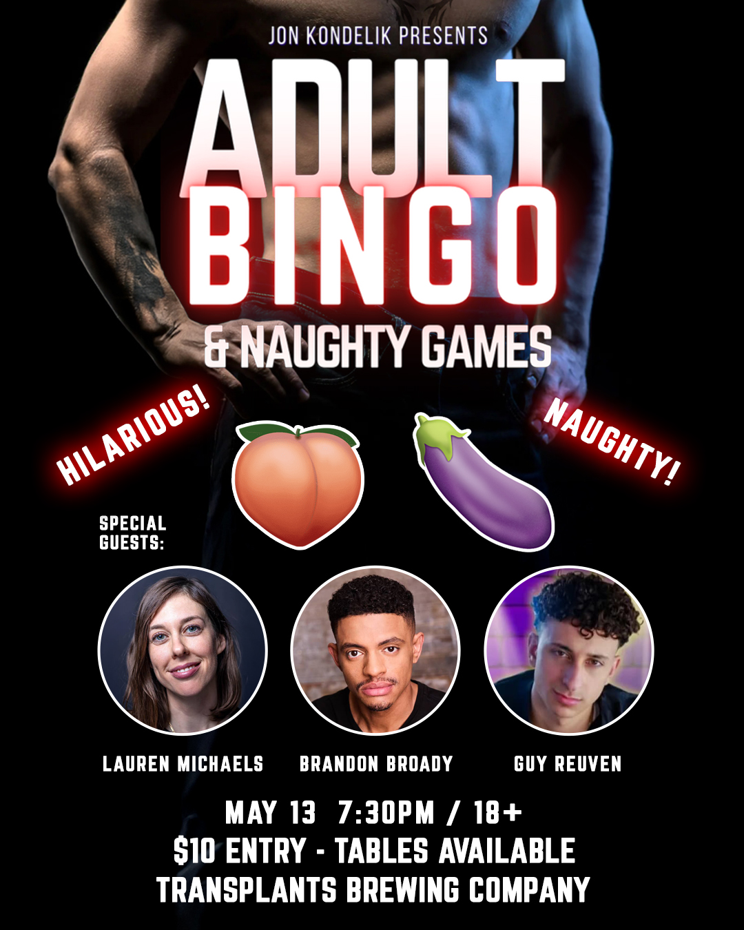 Event poster for comedy