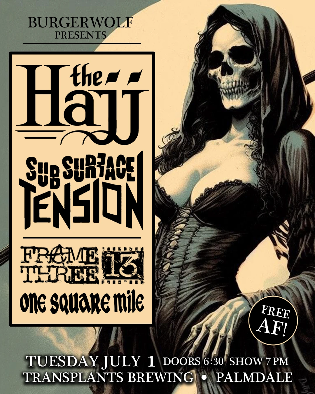 Event poster for concert