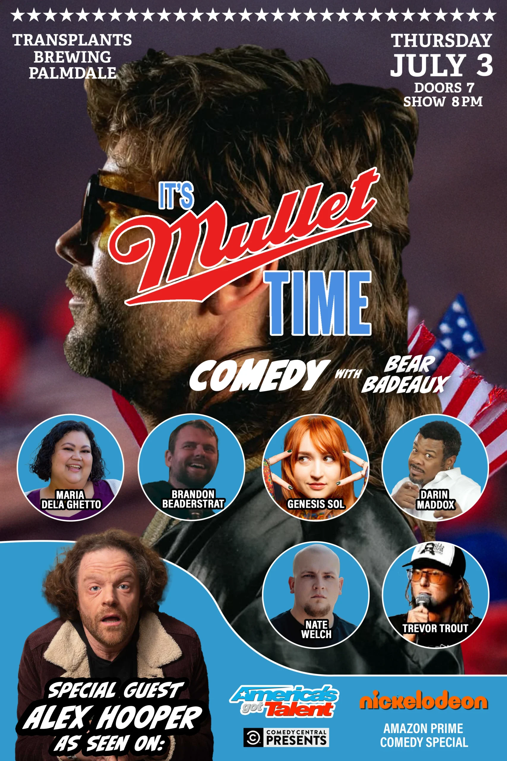 Event poster for comedy