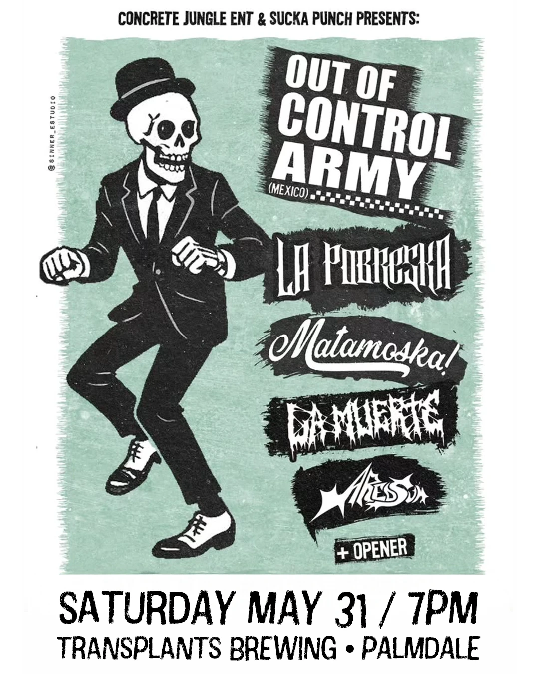Event poster for concert