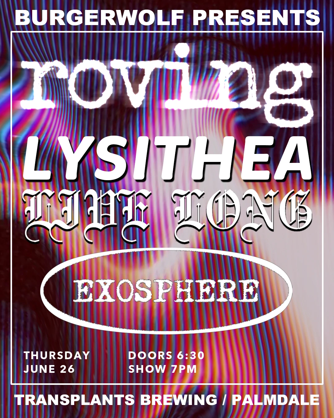Event poster for concert