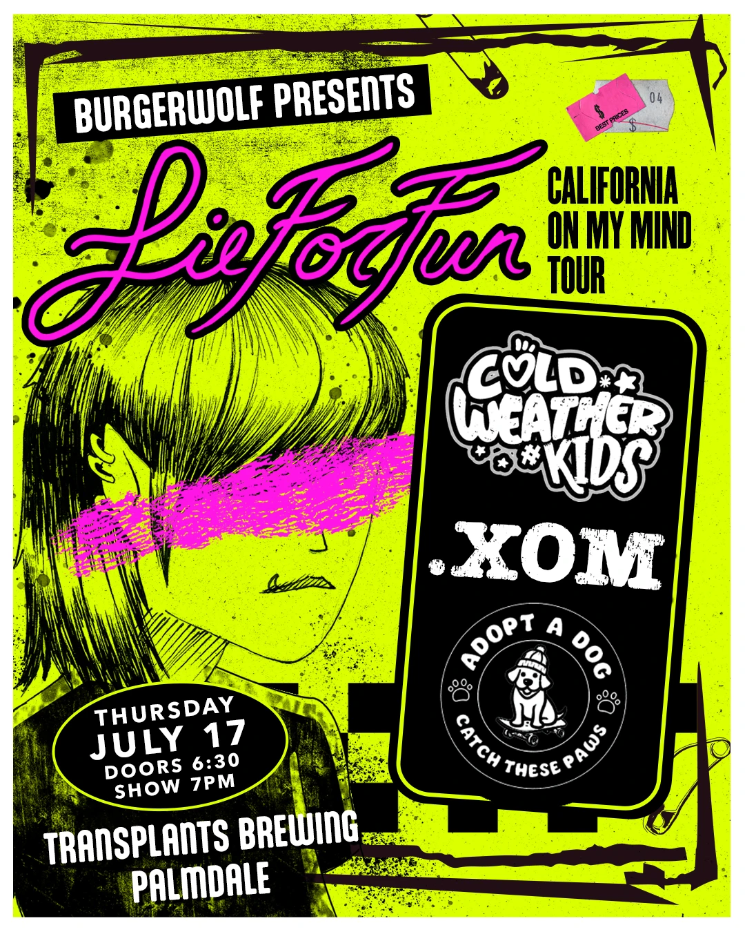 Event poster for concert