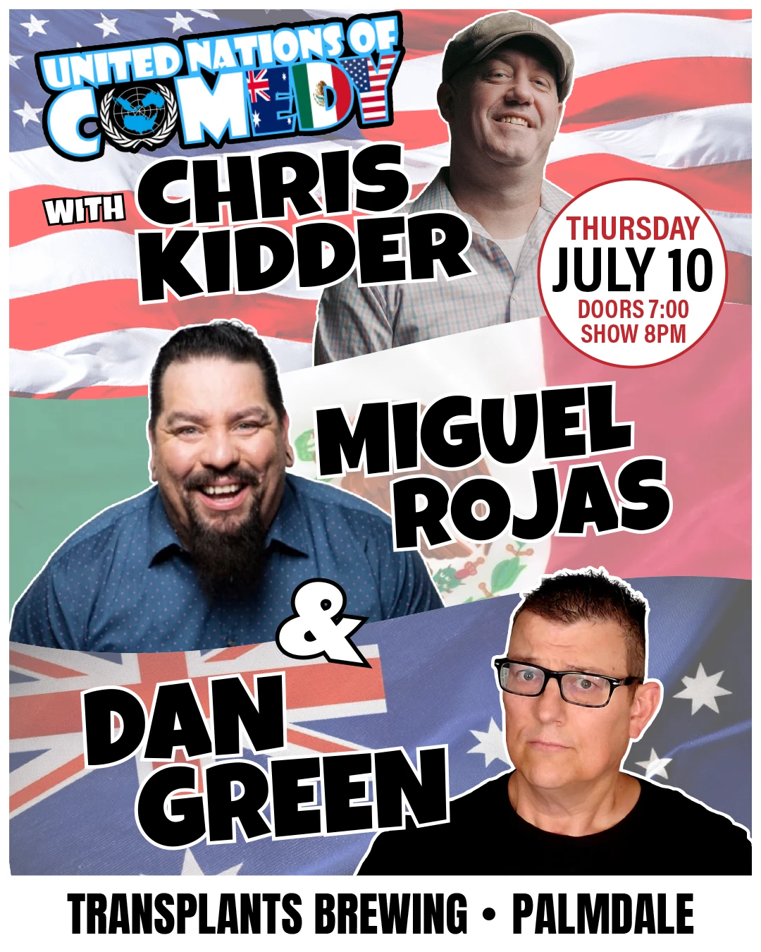Event poster for comedy