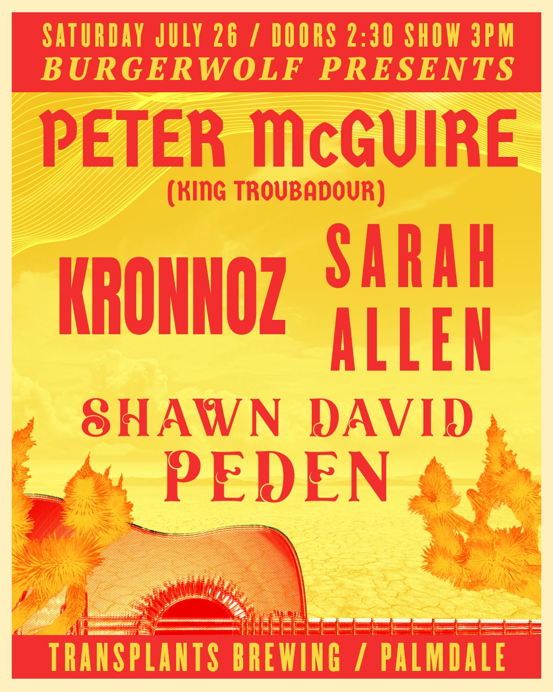 Event poster for concert