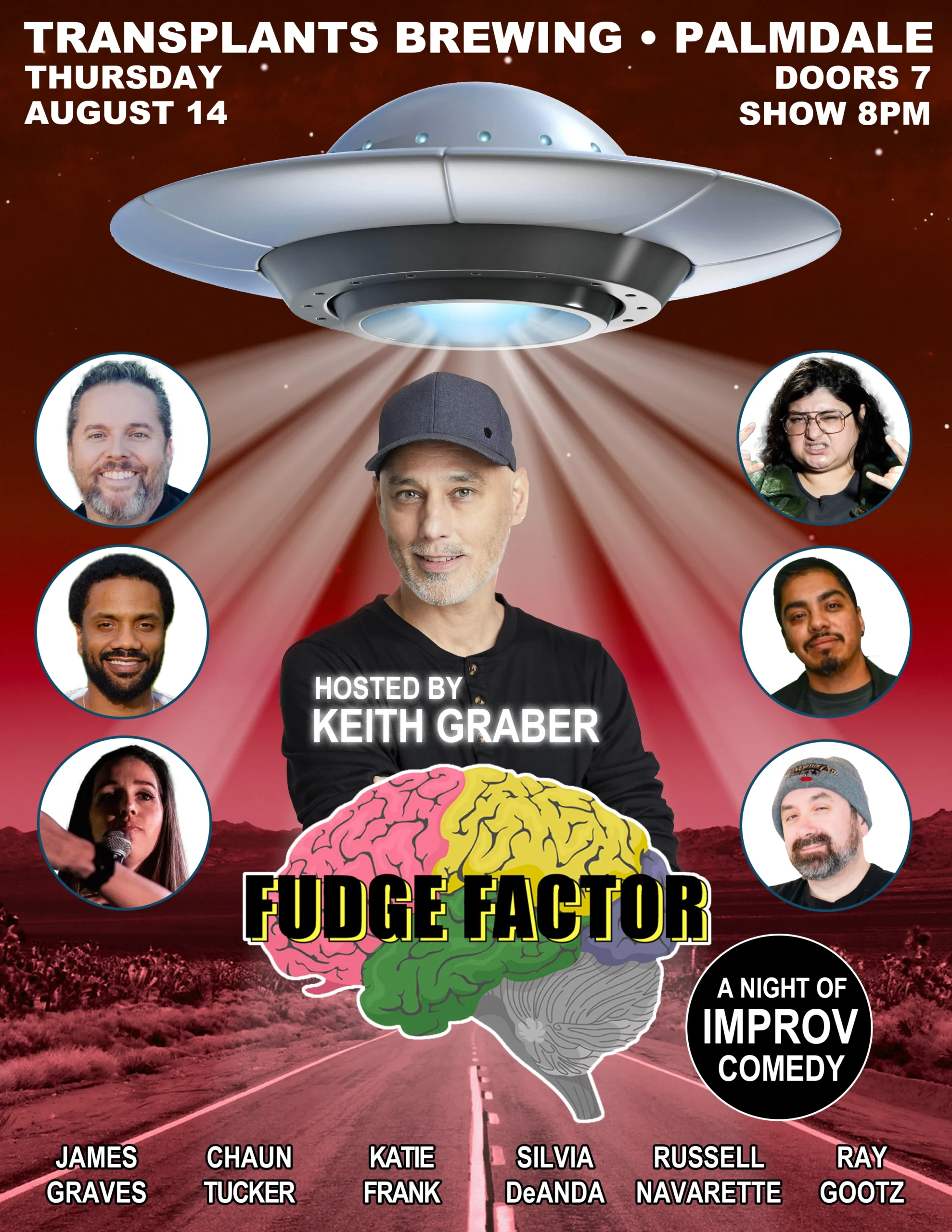 Event poster for comedy