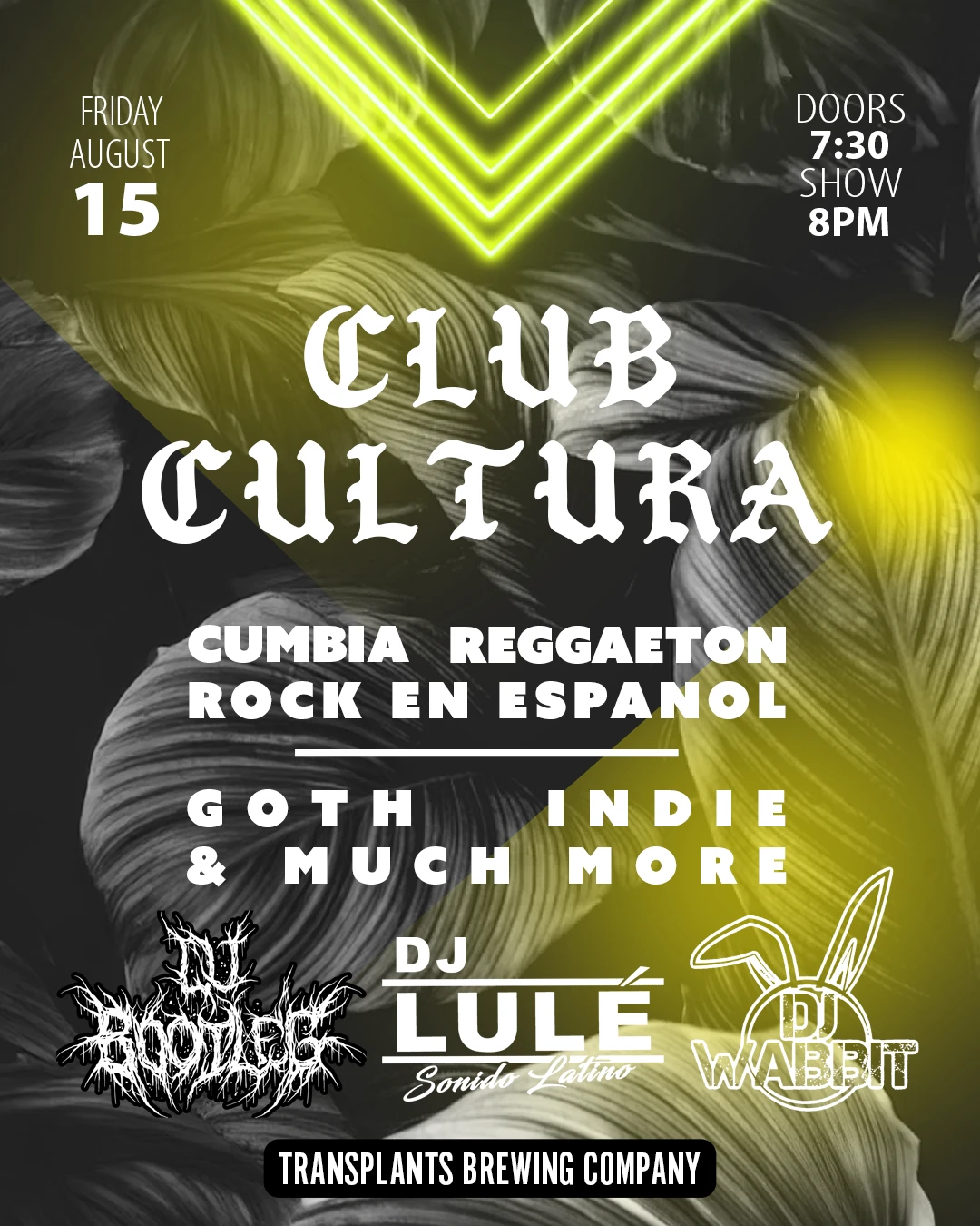 Event poster for dj