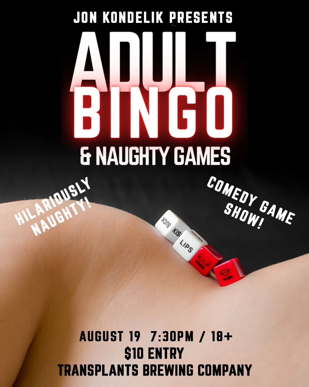 Event poster for comedy