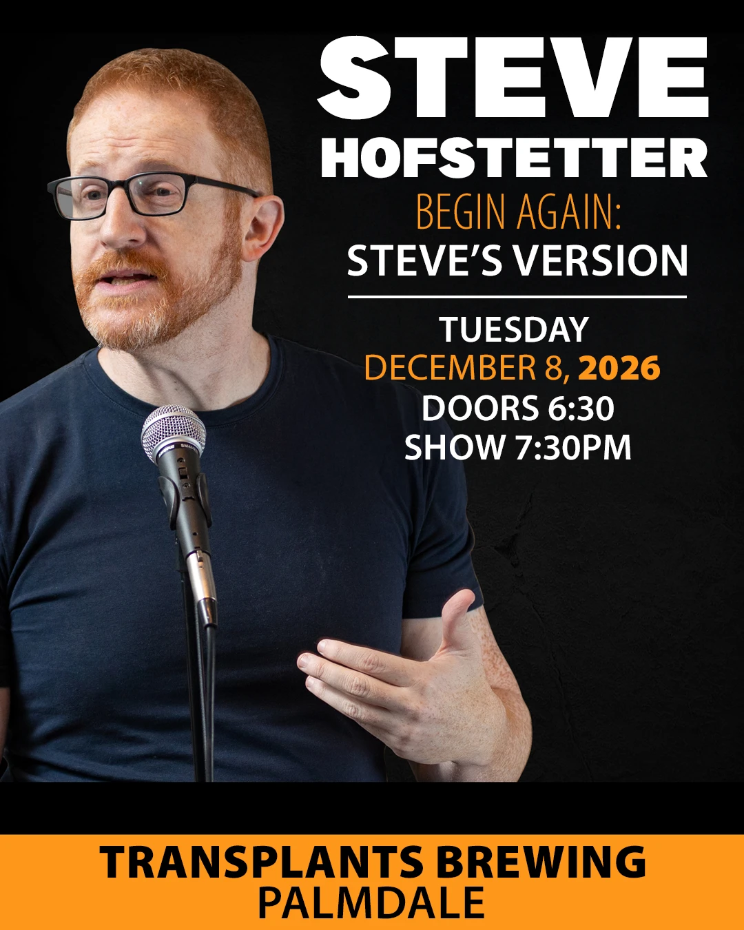 Event poster for comedy