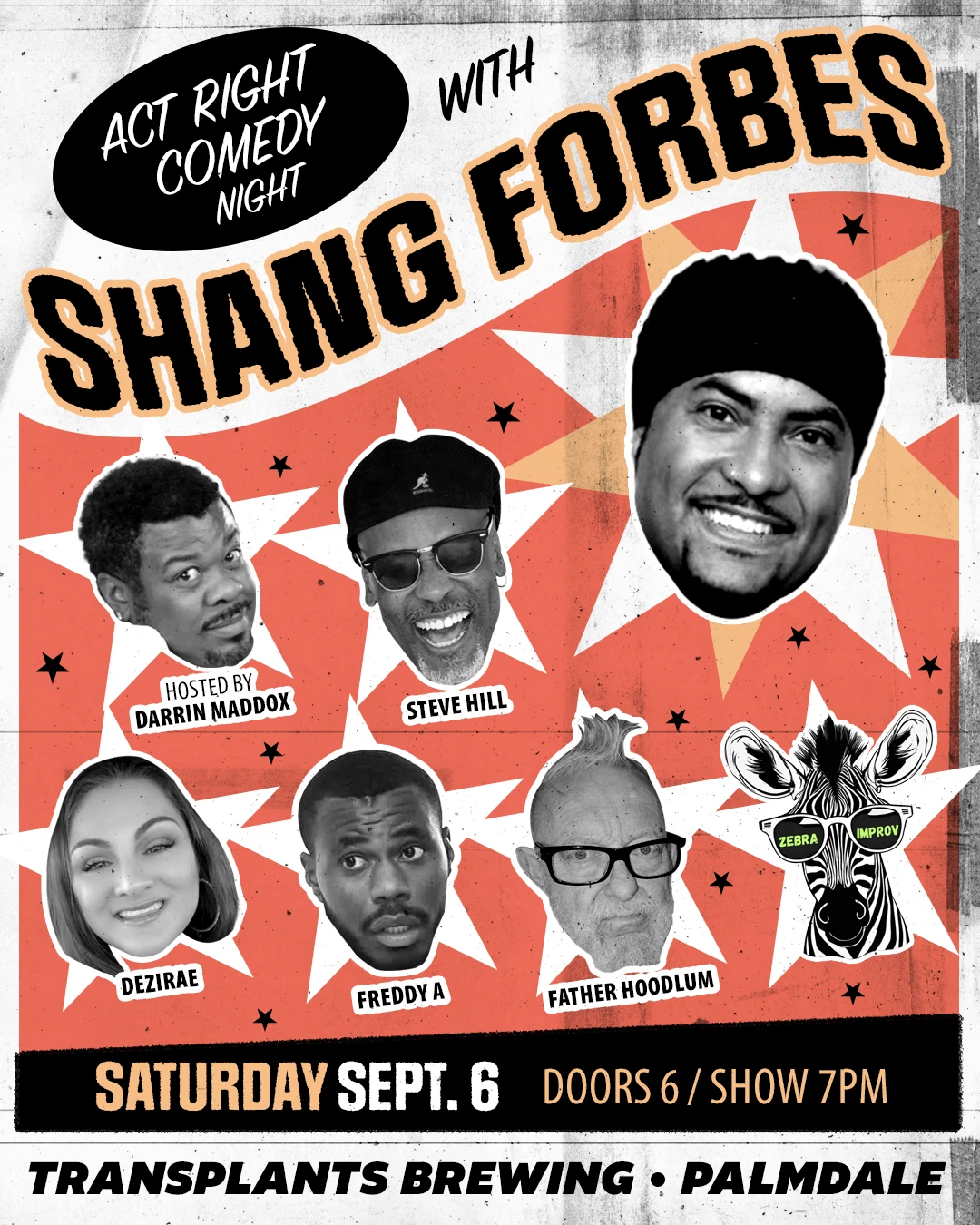 Event poster for comedy
