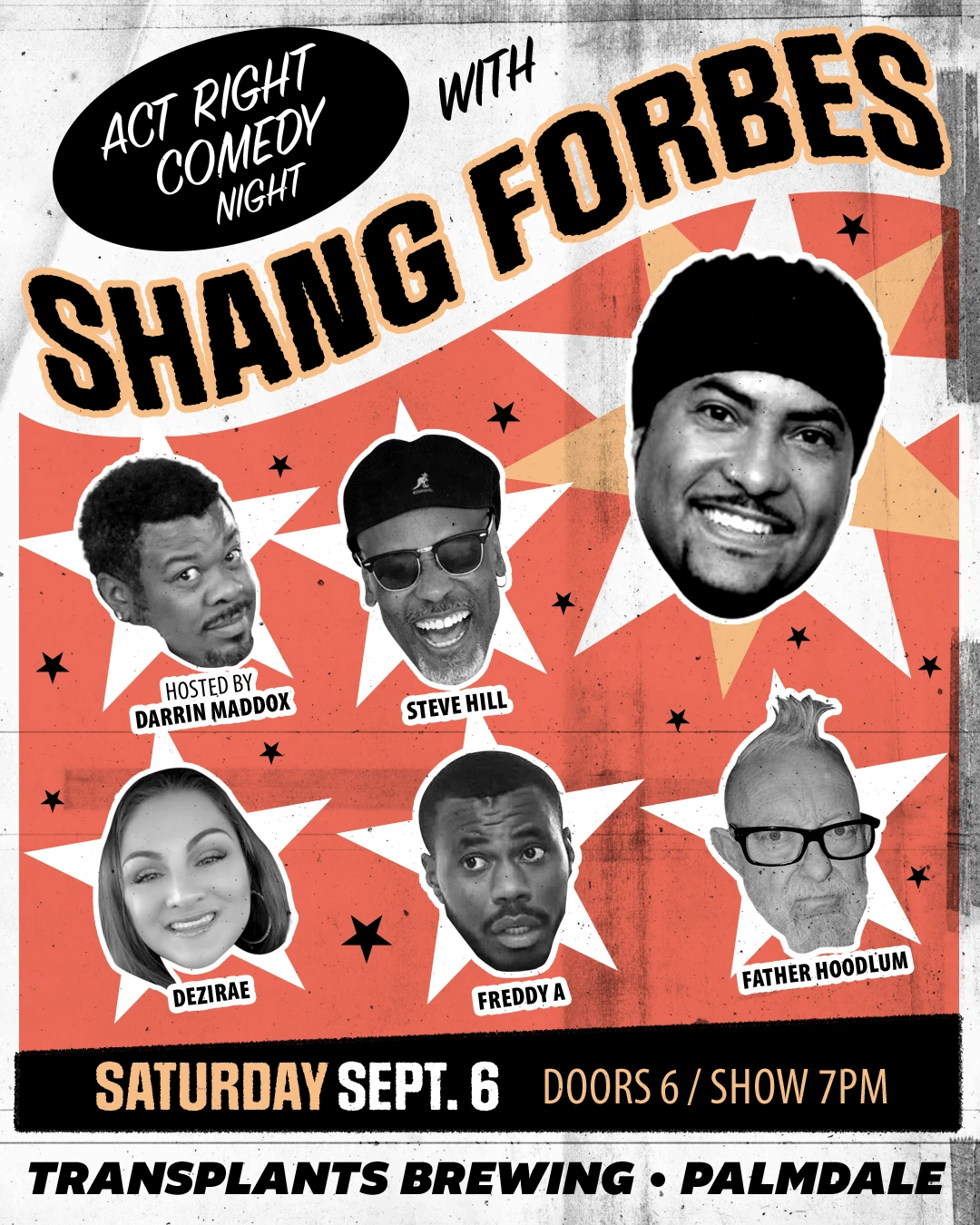 Event poster for comedy
