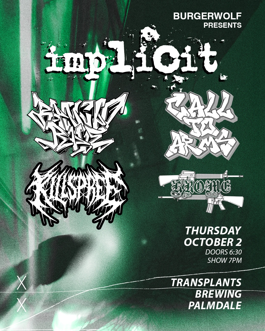 Event poster for concert