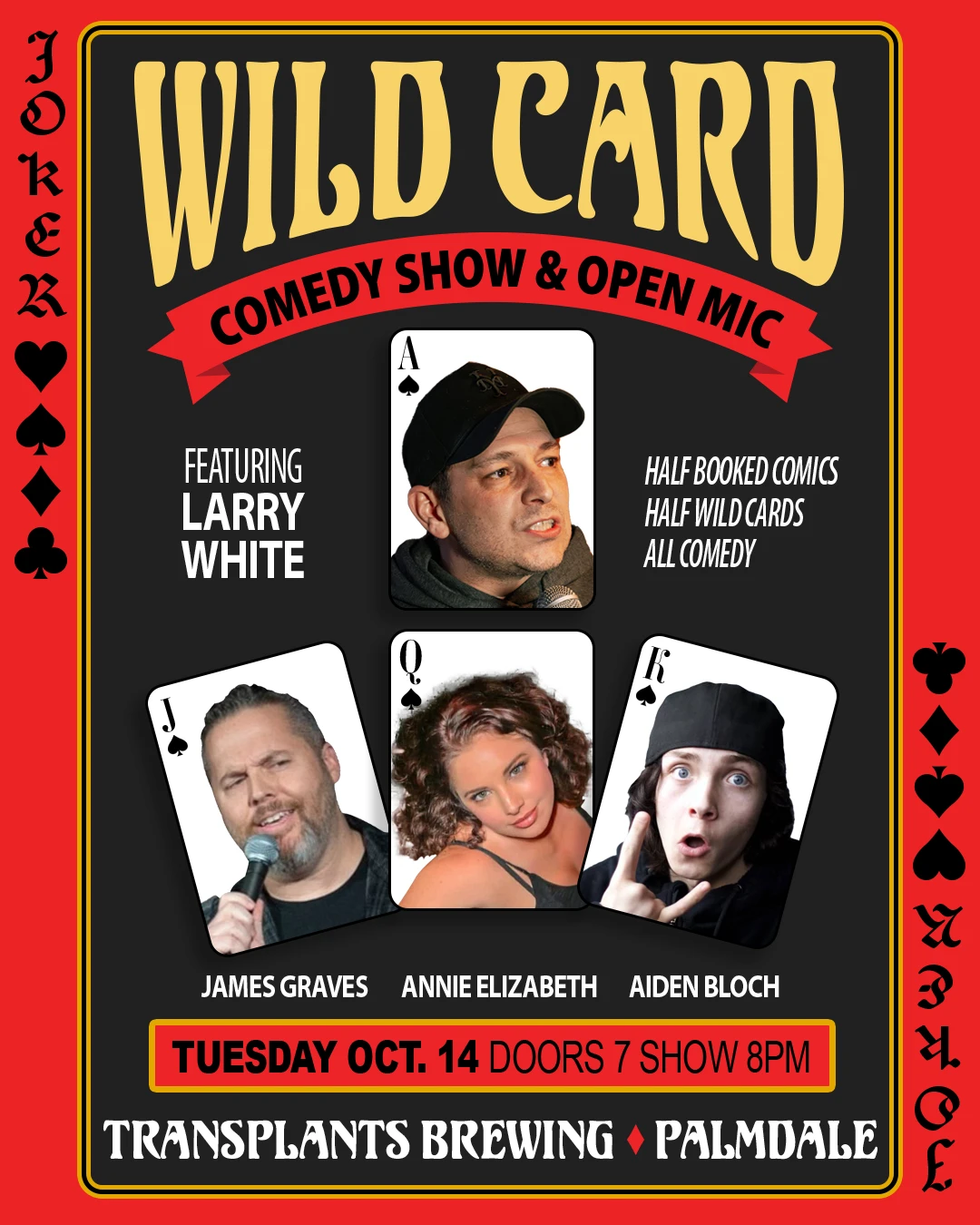 Event poster for comedy