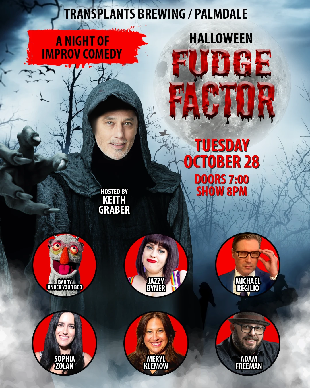 Event poster for comedy