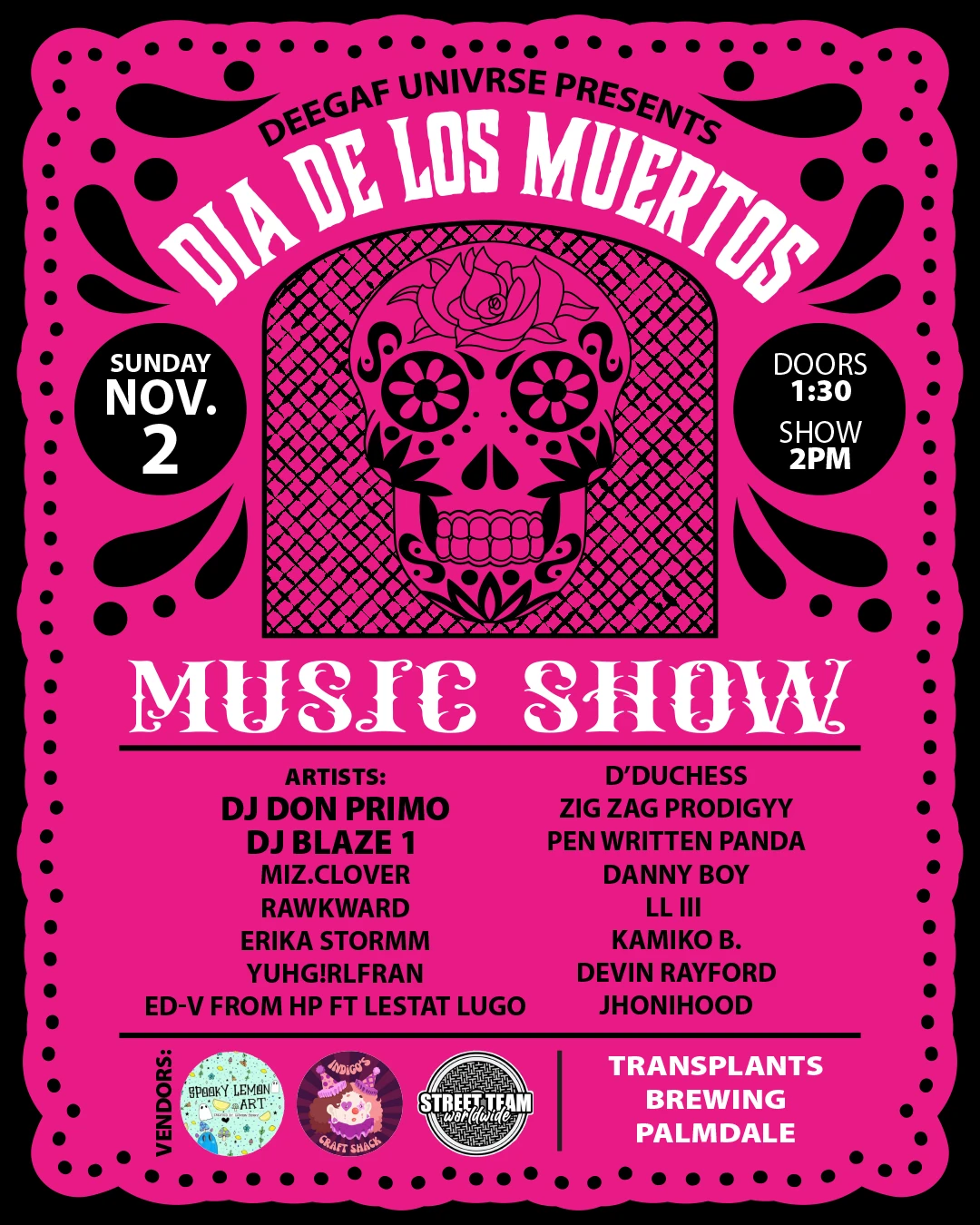 Event poster for concert