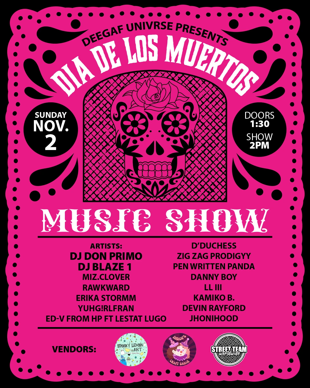 Event poster for concert