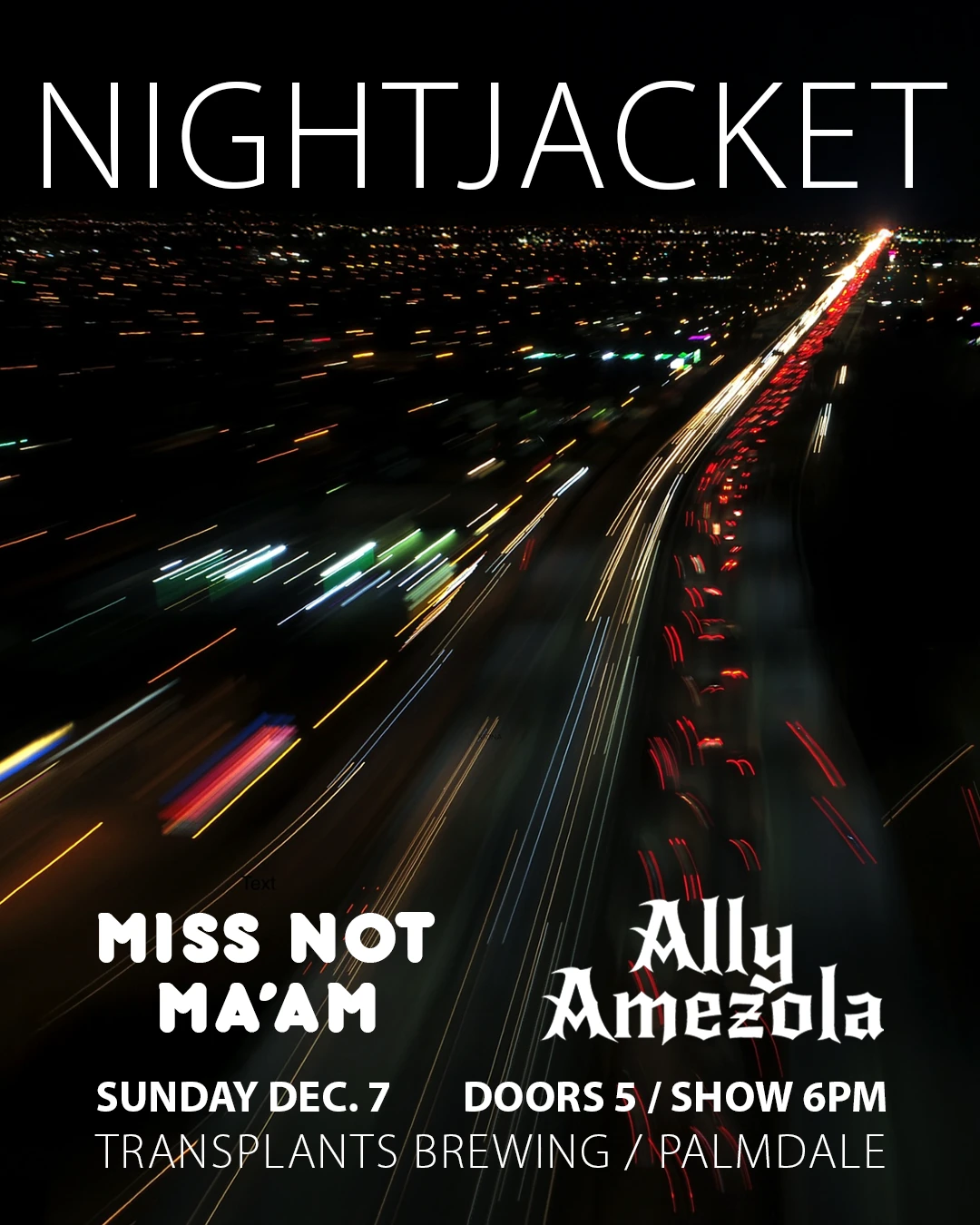 Event poster for concert