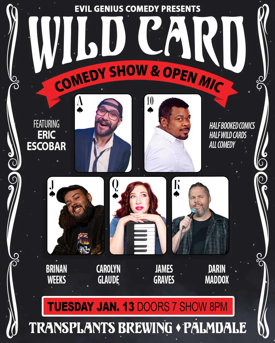 Event poster for comedy