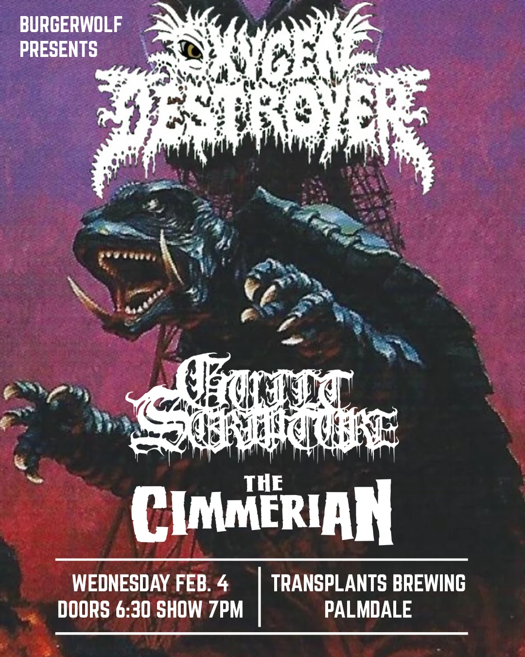 Event poster for concert