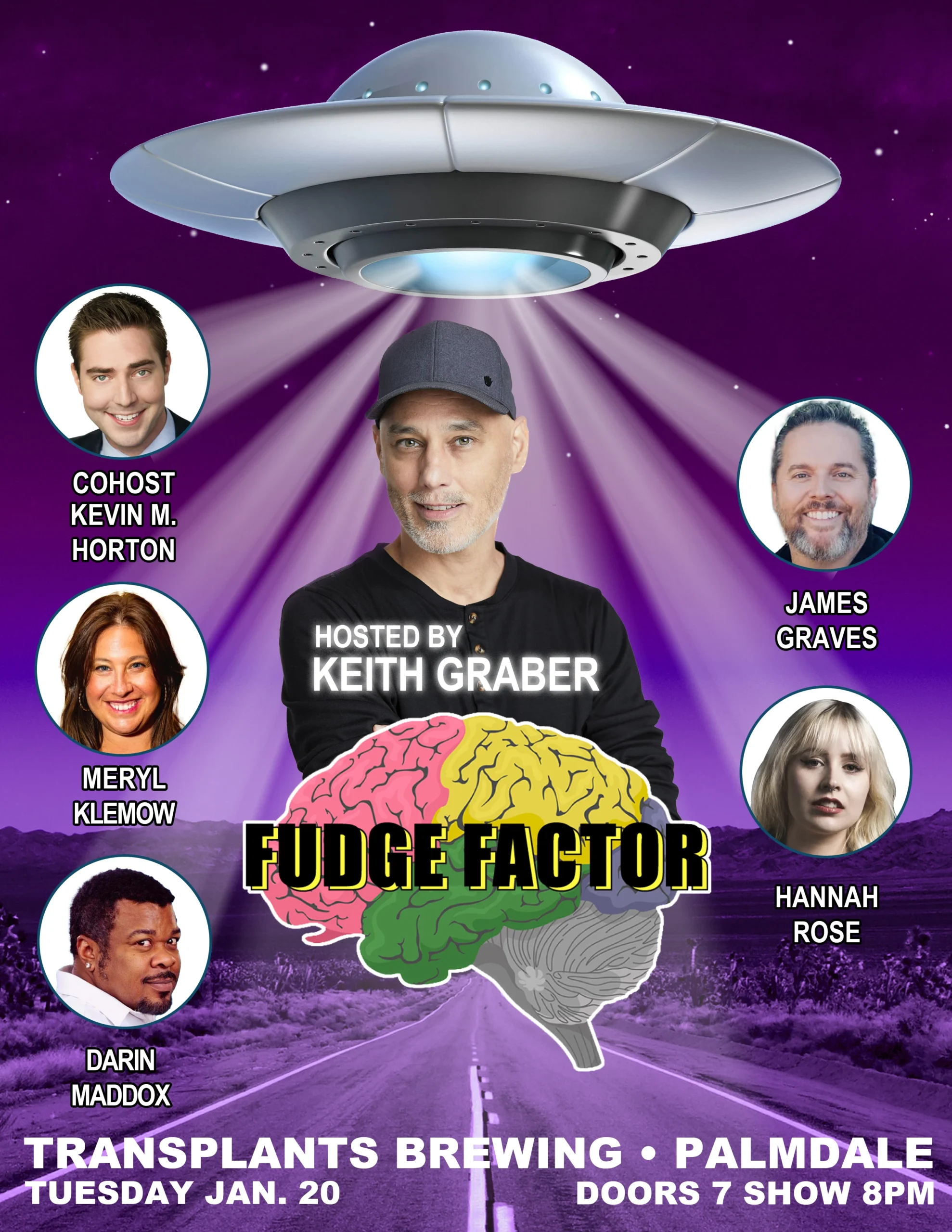 Event poster for comedy