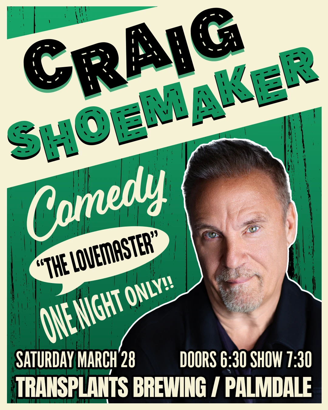 Event poster for comedy