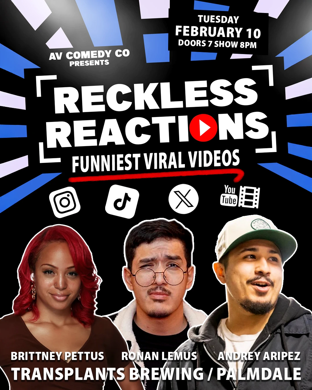 Event poster for comedy