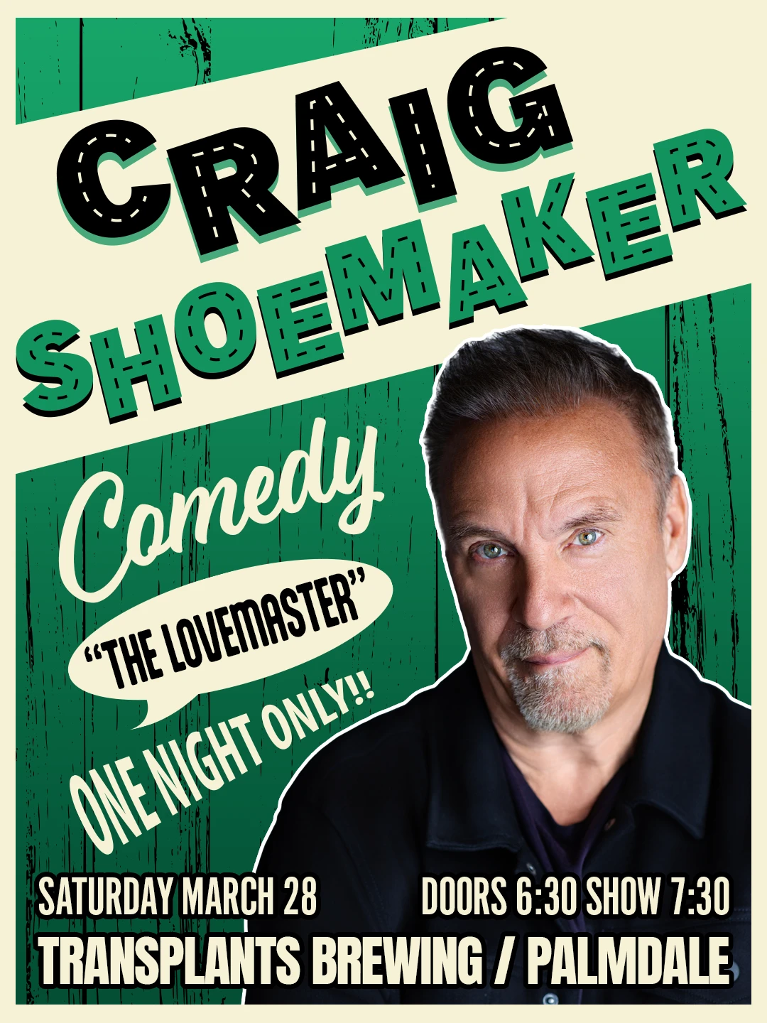 Event poster for comedy