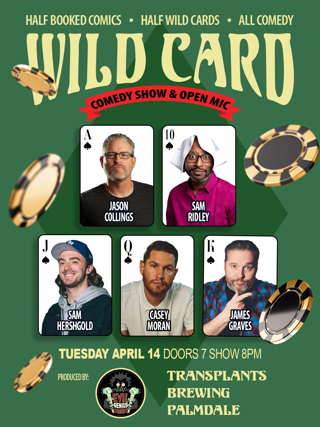 Event poster for comedy