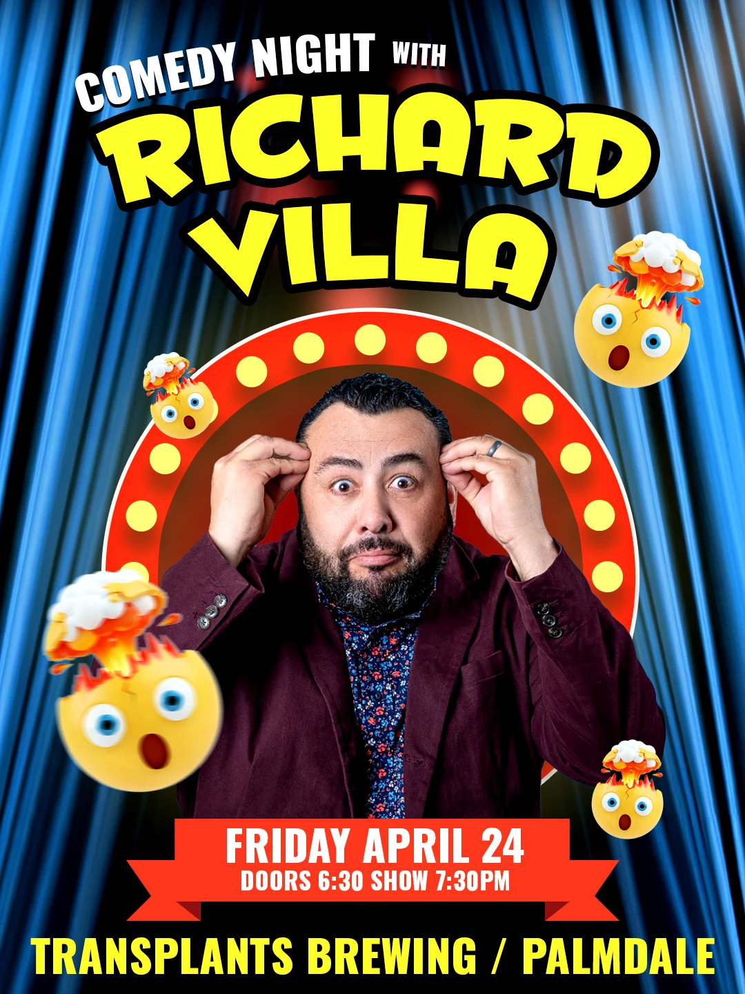 Event poster for comedy