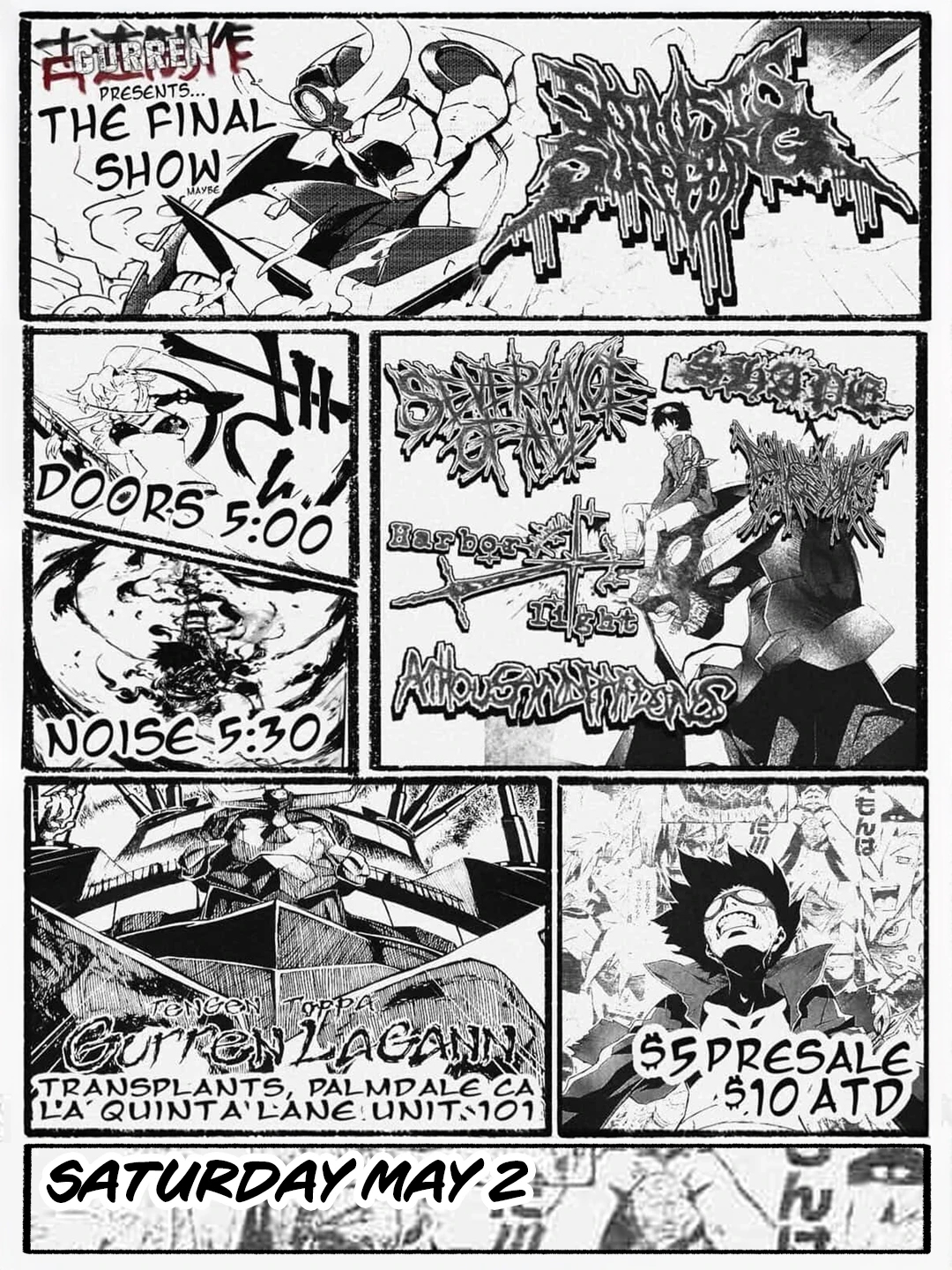 Event poster for concert