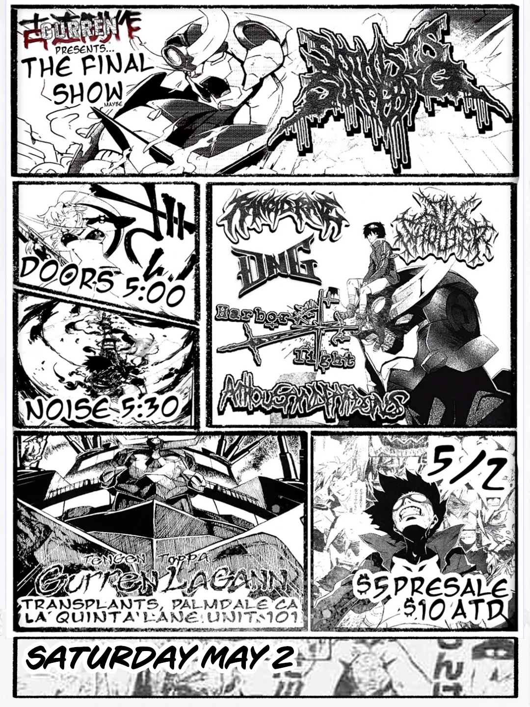 Event poster for concert