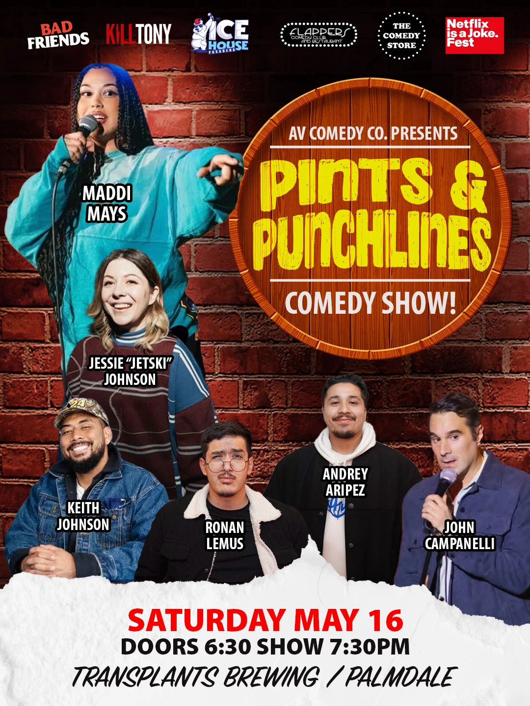 Event poster for comedy