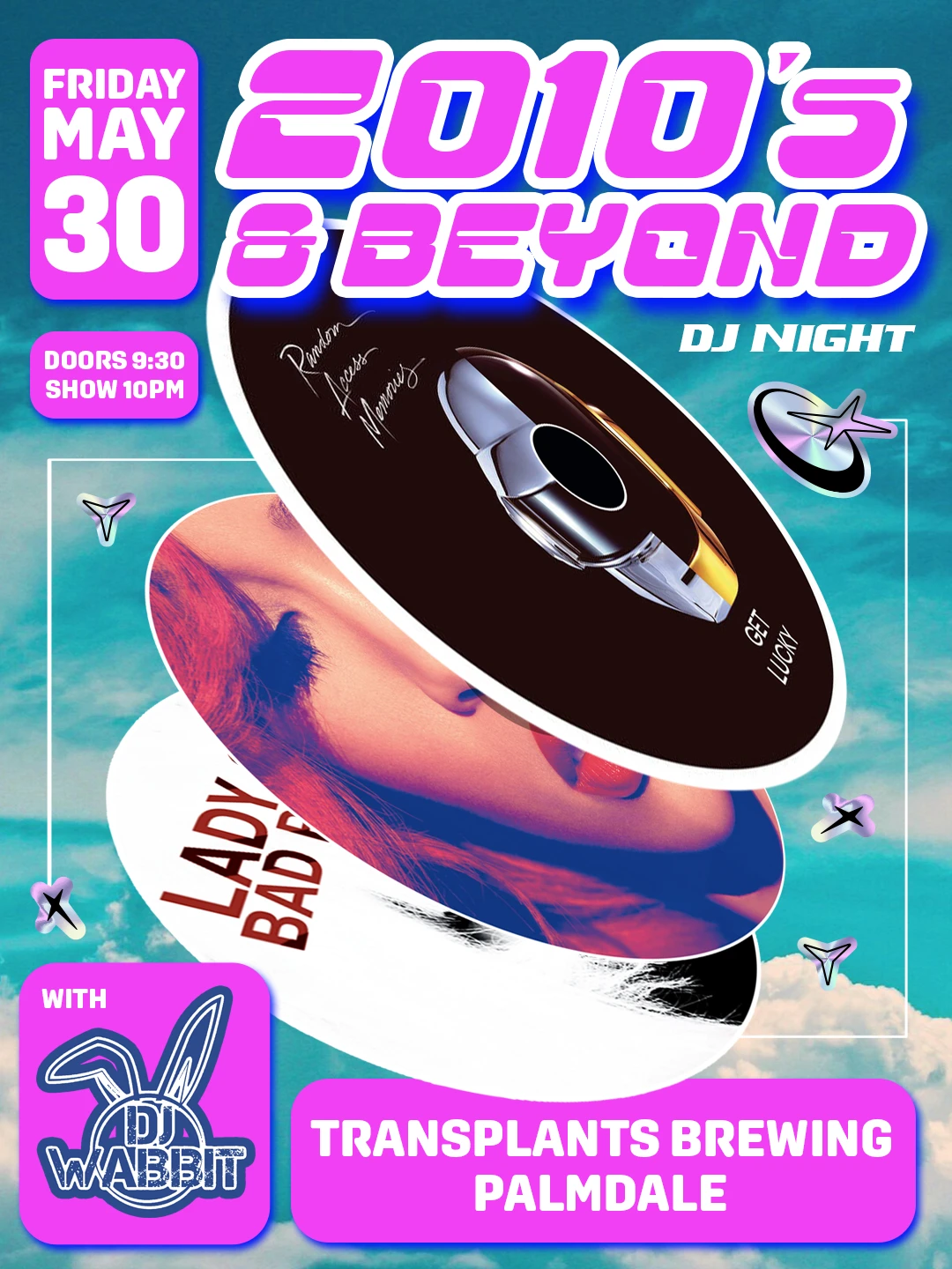 Event poster for dj
