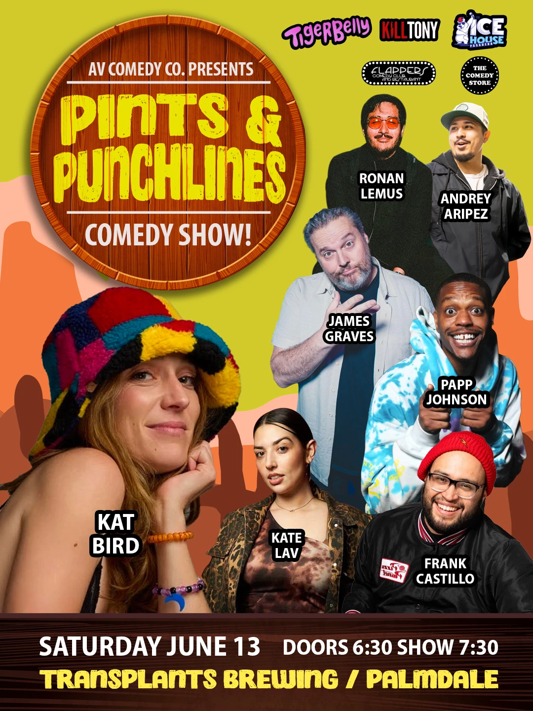 Event poster for comedy