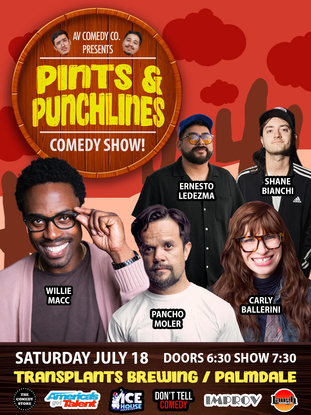 Event poster for comedy