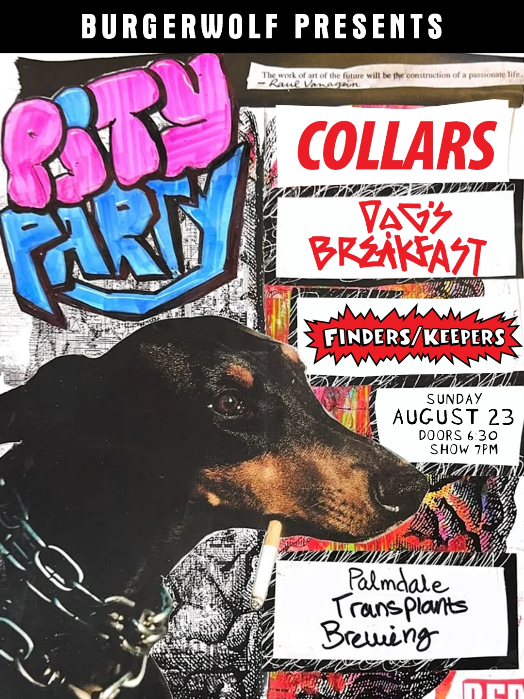 Event poster for concert