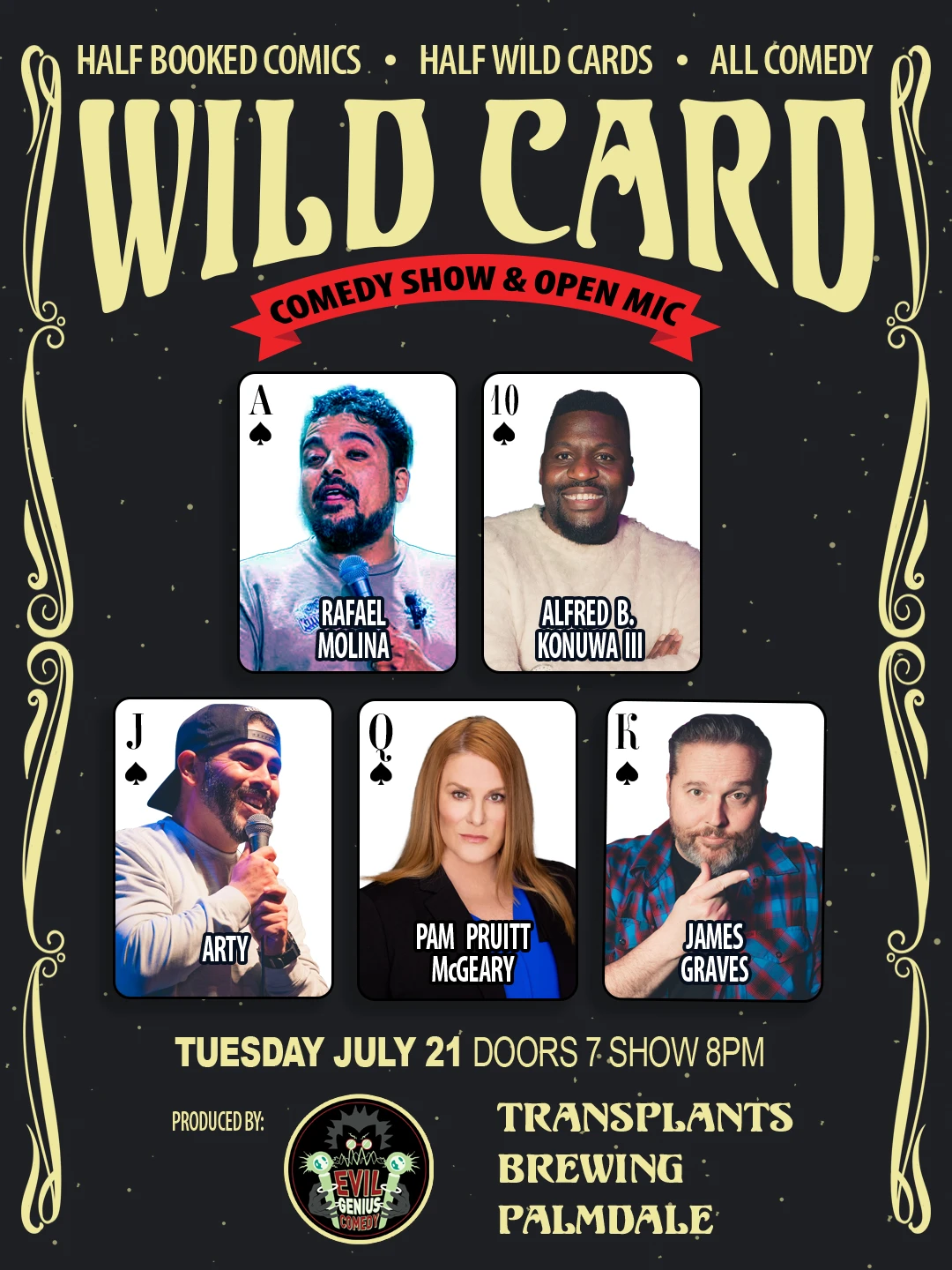 Event poster for comedy