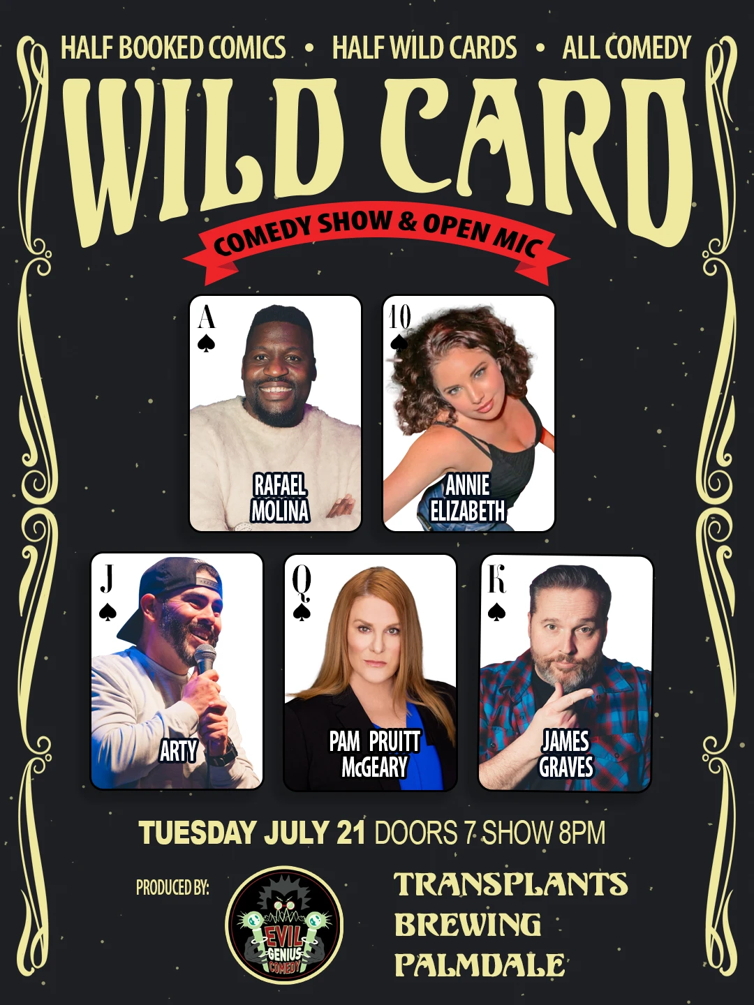 Event poster for comedy
