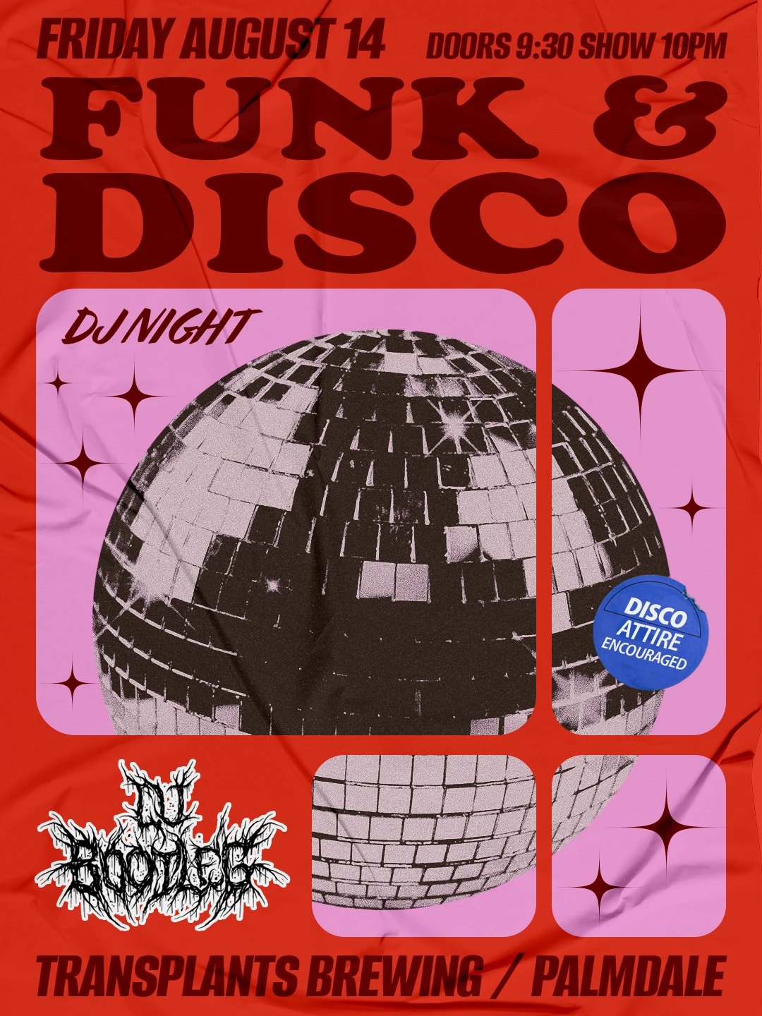 Event poster for dj