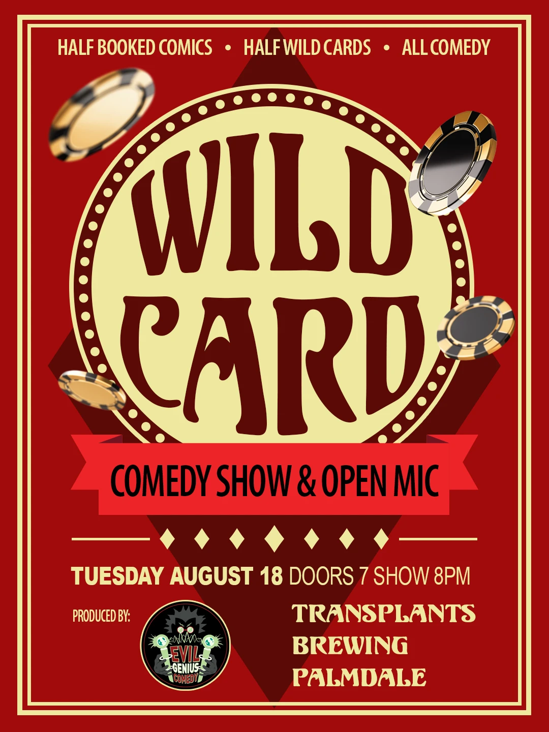 Event poster for comedy