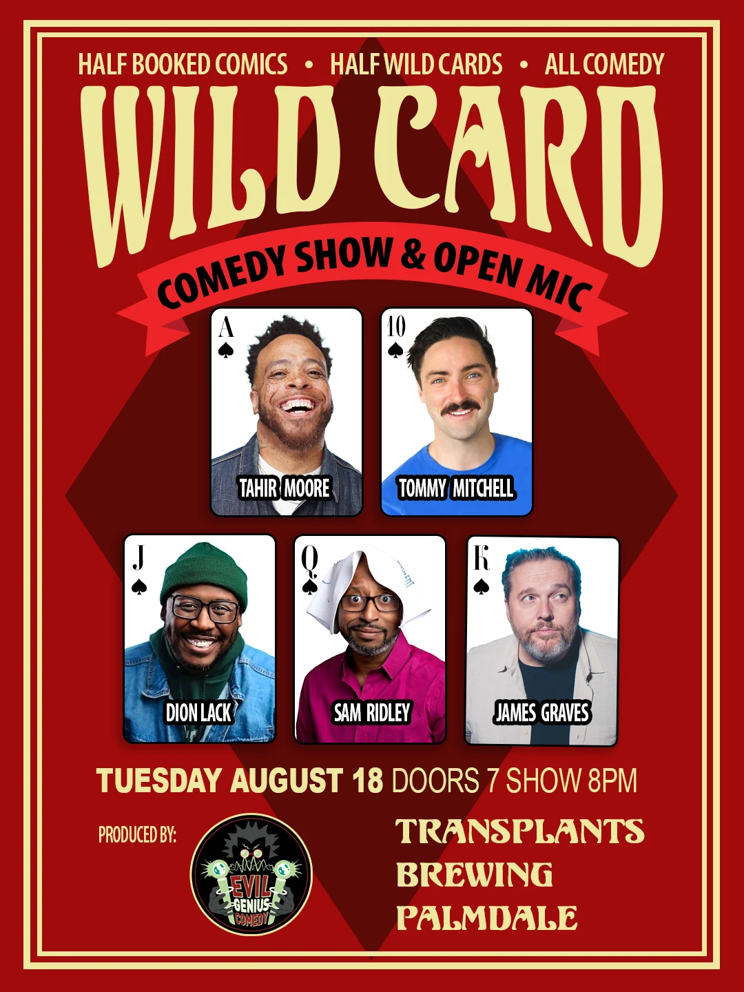 Event poster for comedy