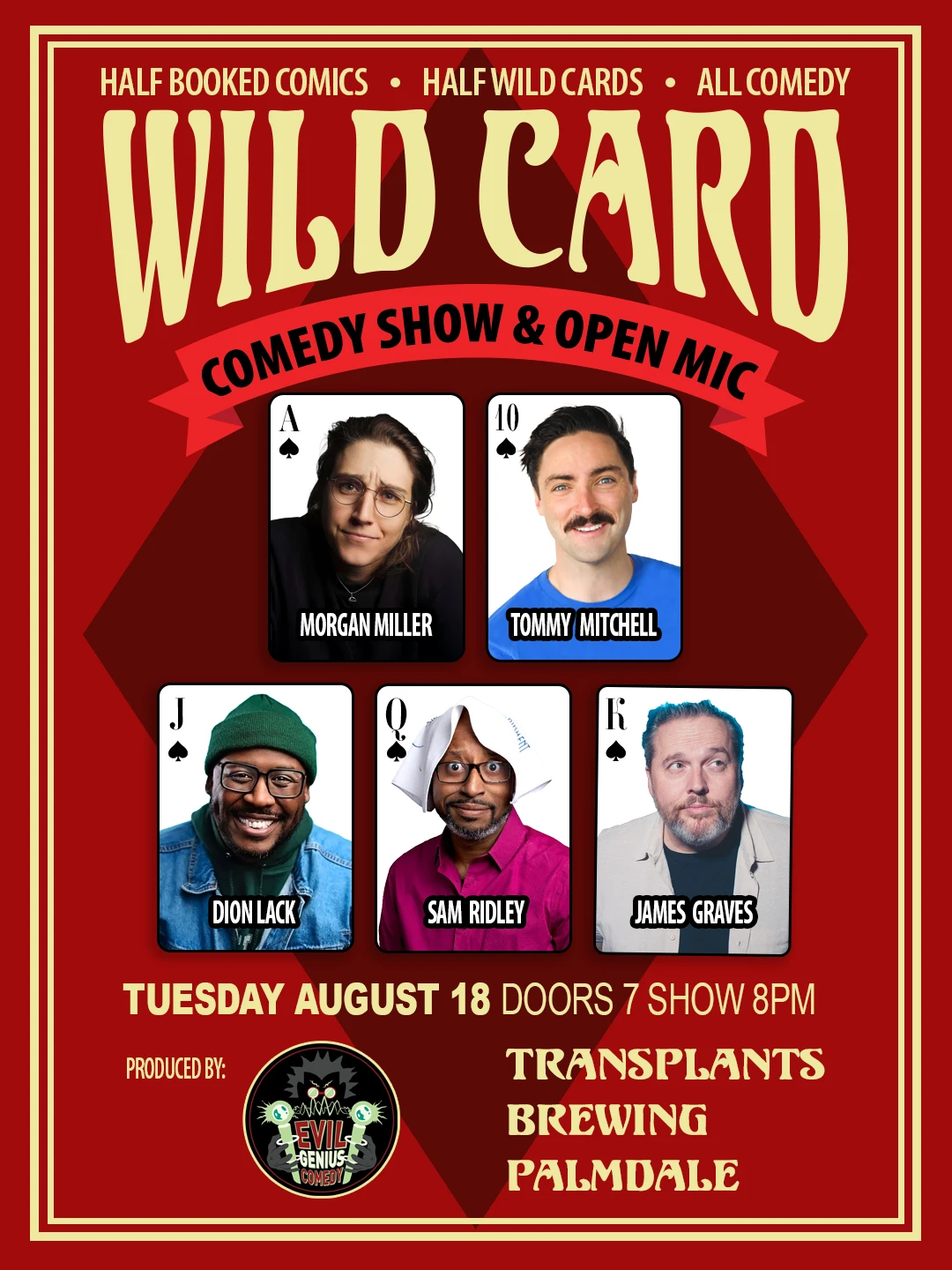 Event poster for comedy