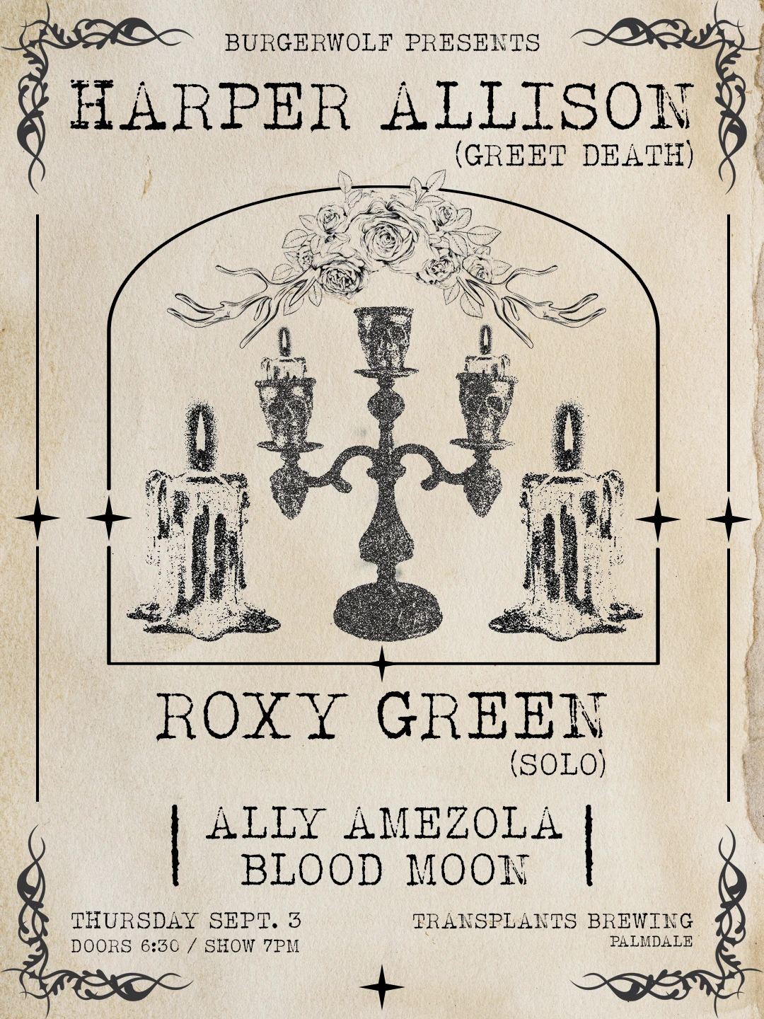 Event poster for concert