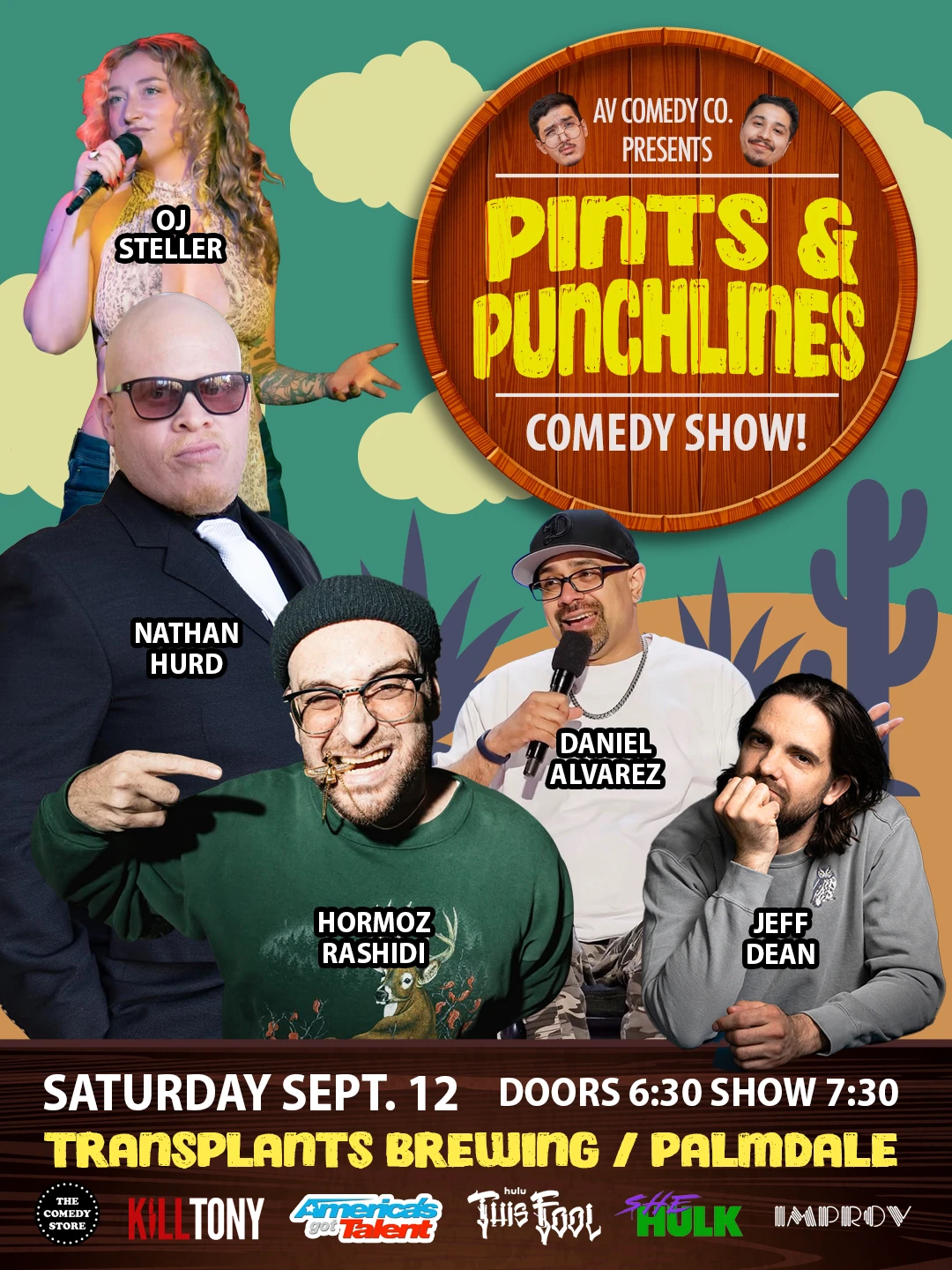Event poster for comedy