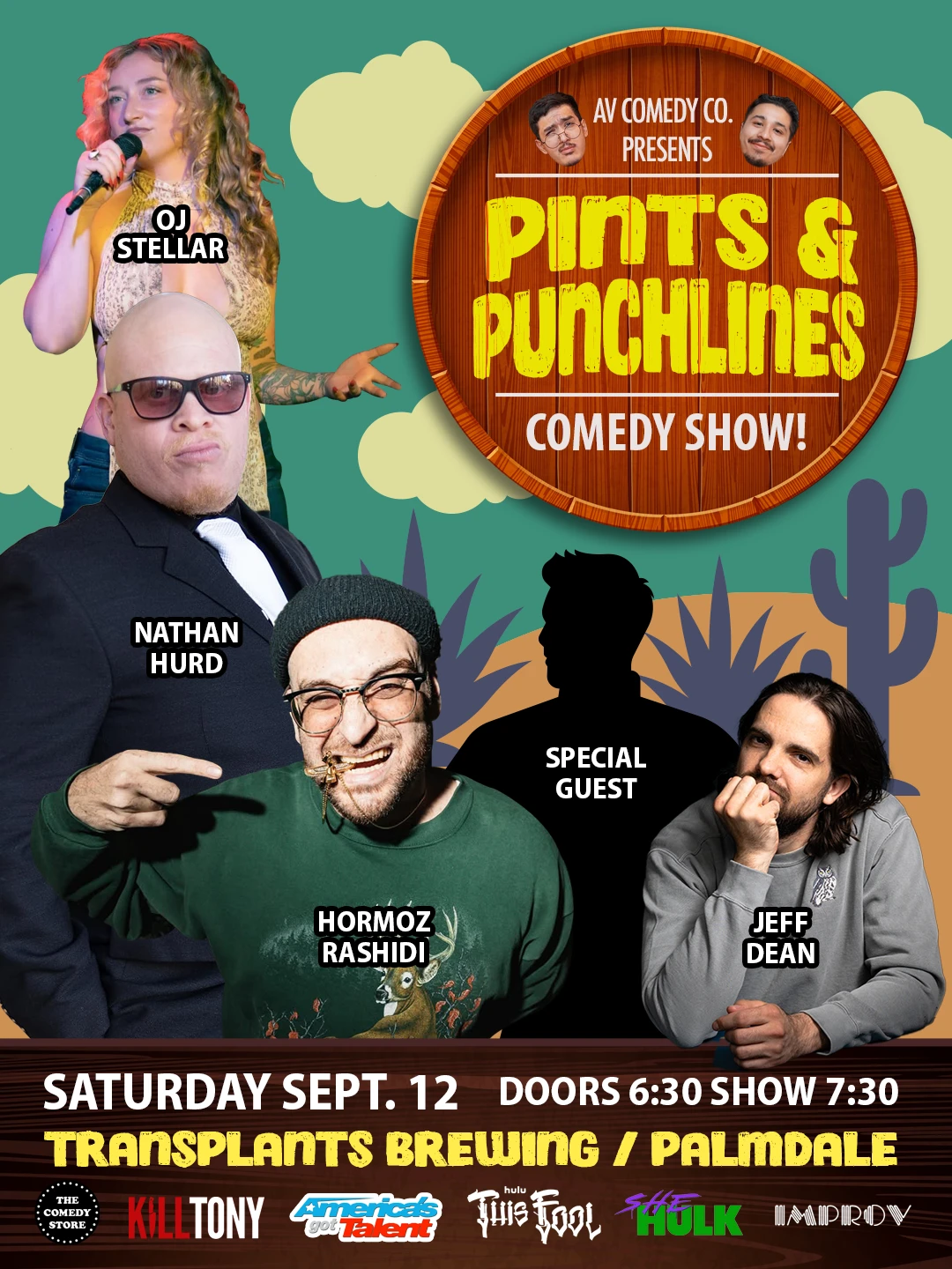 Event poster for comedy