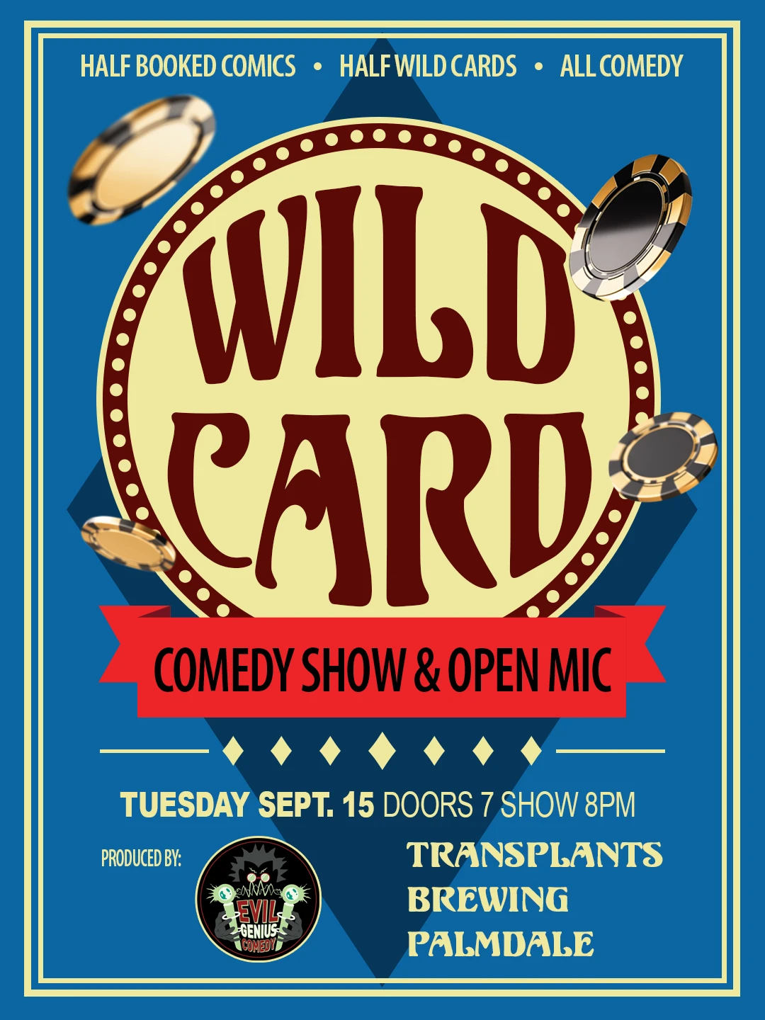 Event poster for comedy