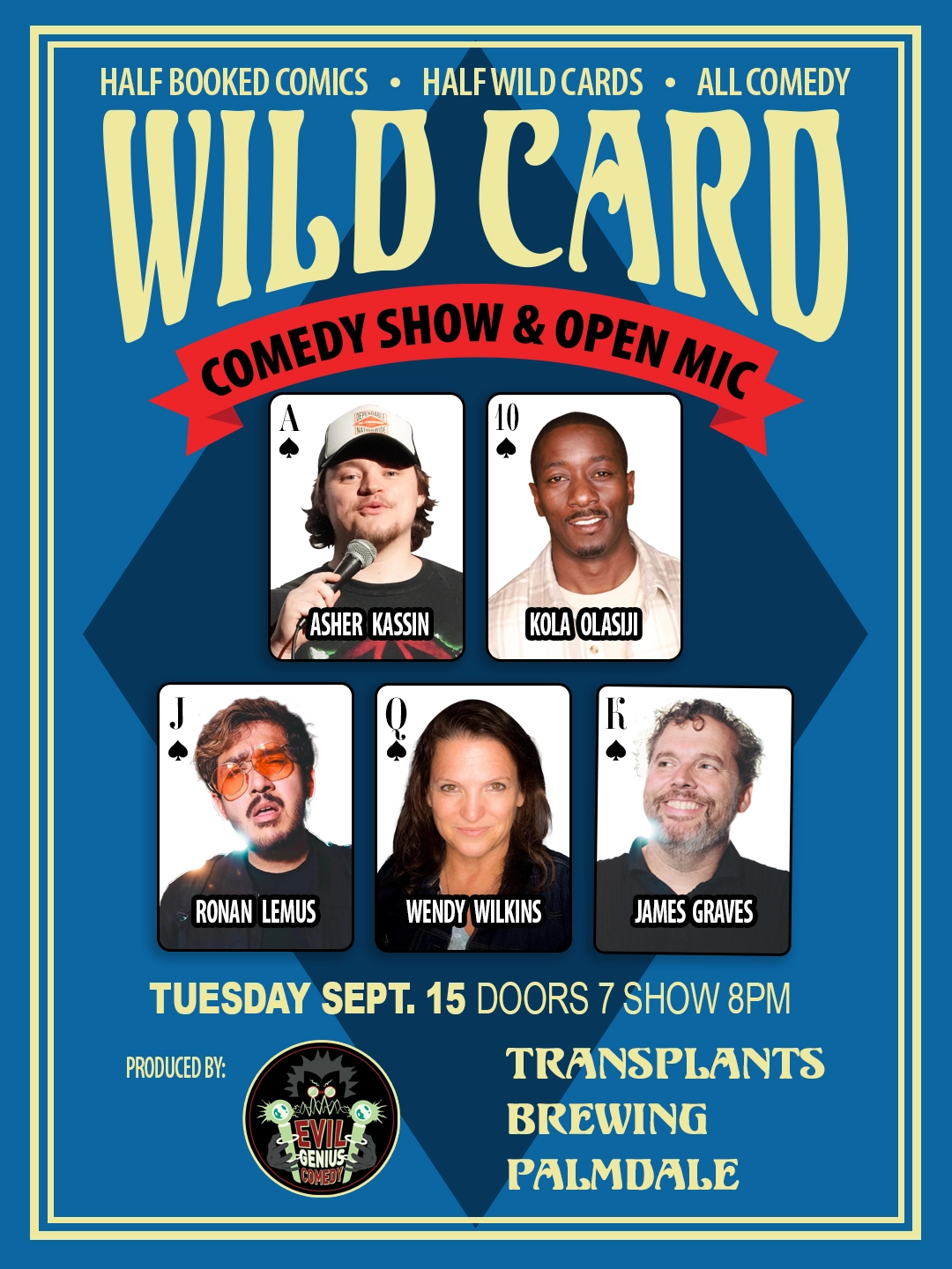 Event poster for comedy