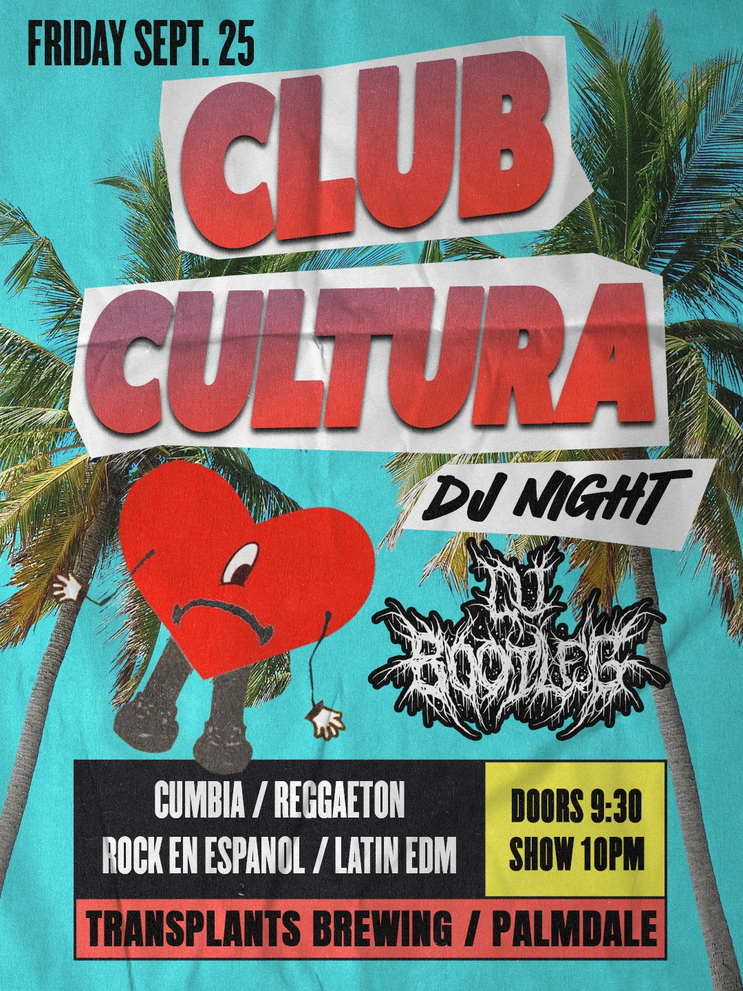 Event poster for dj