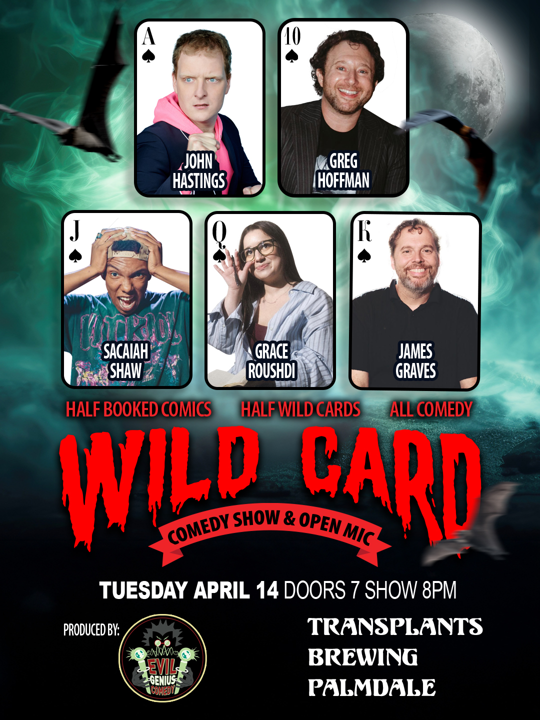 Event poster for comedy