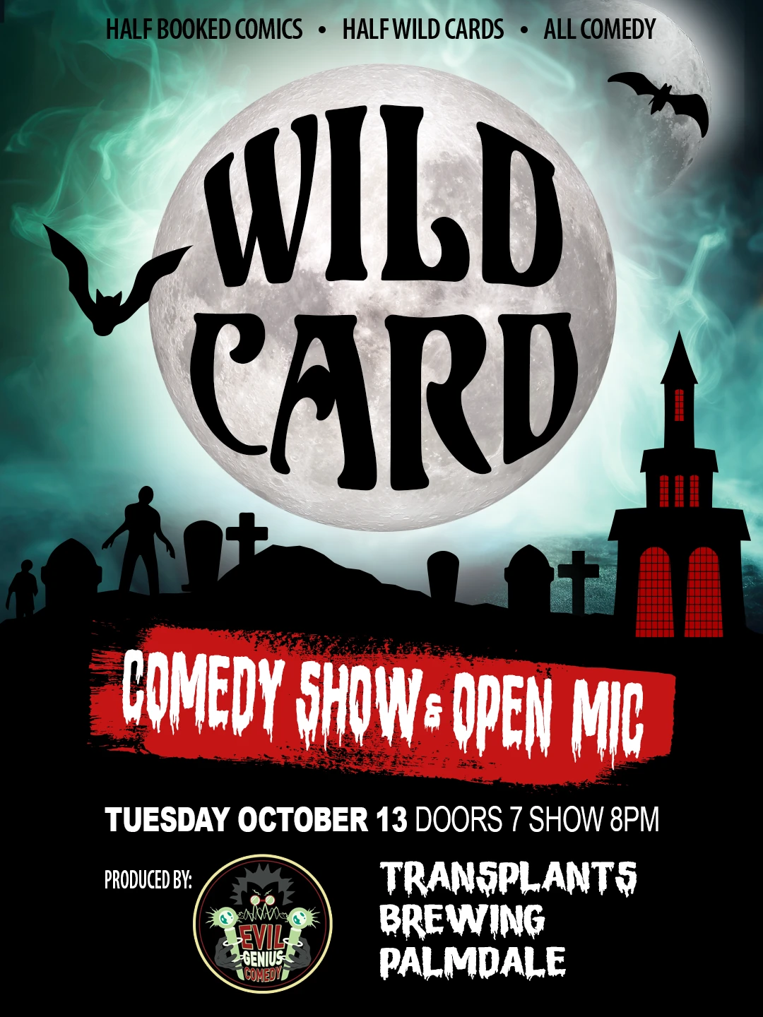 Event poster for comedy